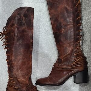 Freebird Dark Brown Lace-Up Boots